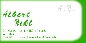 albert nikl business card